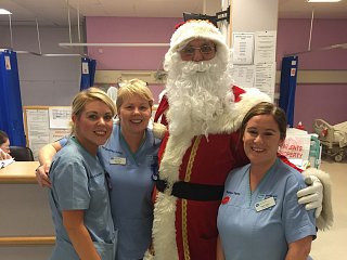 Santa visiting the kids at Craigavon Area Hospital on Monday 19th December!