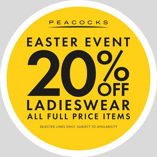 Peacocks 20% OFF