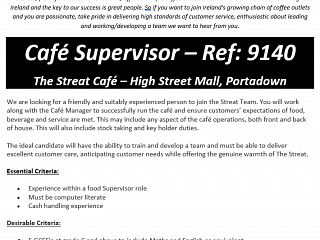 Vacancy at The Streat in High Street Mall!